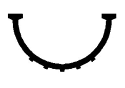 schemat uszczelki garażowej półokrągłej